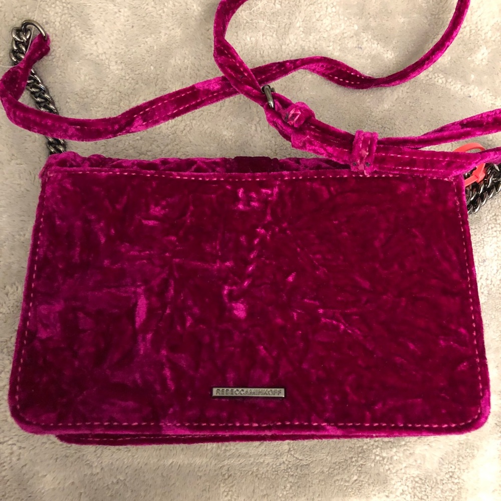 Rebecca Minkoff Chevron Love Velvet Fuschia - Picture 4 of 6